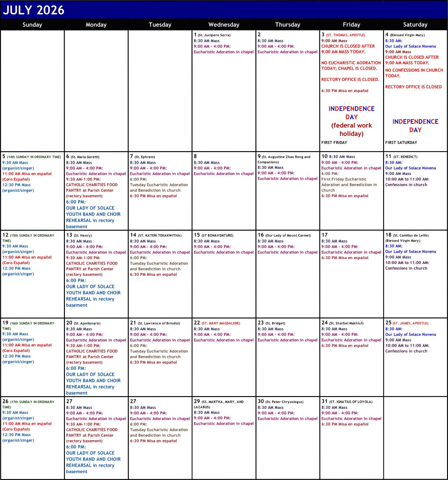 Calendar