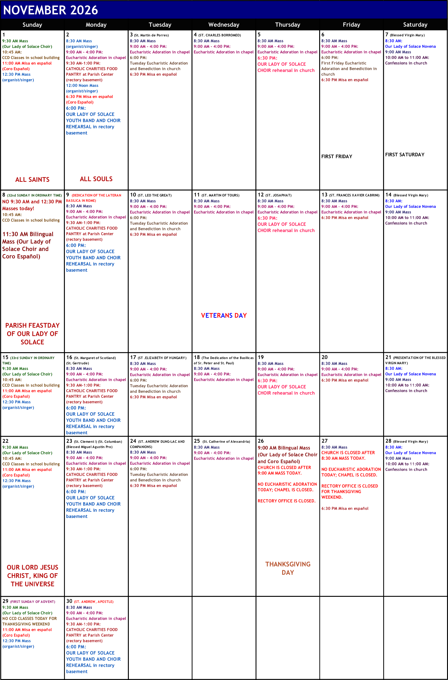 Calendar