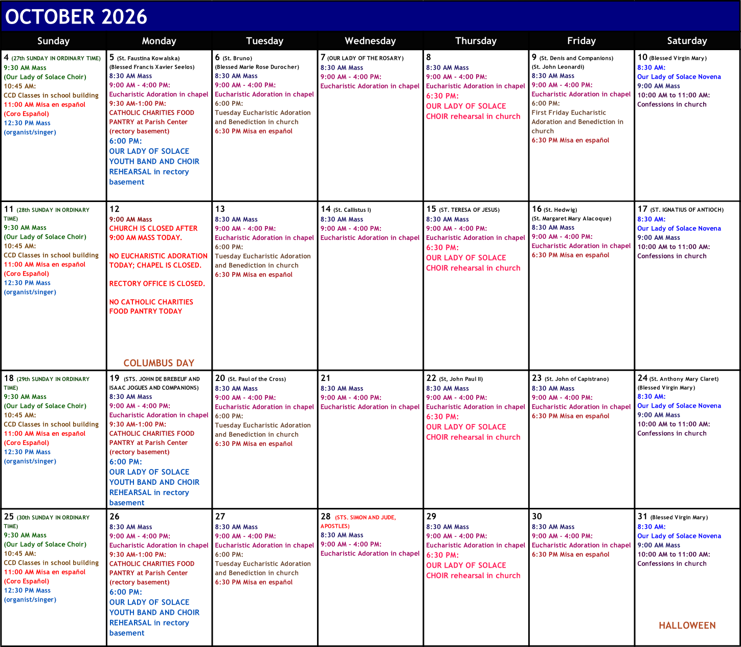Calendar